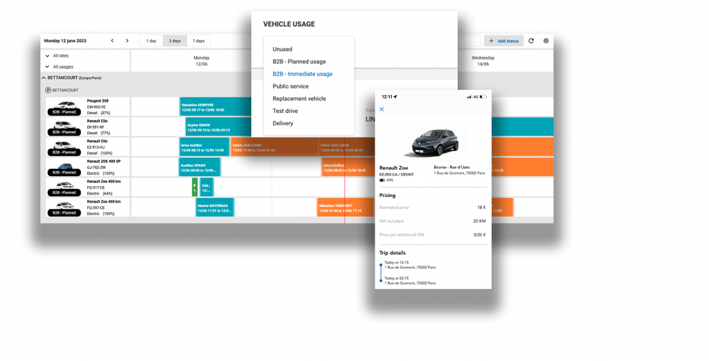 Configurable fleet management software screens